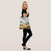 Tote Bag Esthétique des Highlands d'Écosse, monogramme mode (Sur le modèle)
