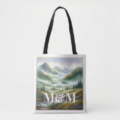 Tote Bag Esthétique des Highlands d'Écosse, monogramme mode (Devant)
