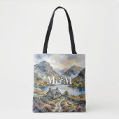 Tote Bag Esthétique des Highlands d'Écosse, monogramme mode (Devant)