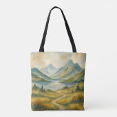 Tote Bag Esthétique des Highlands d'Écosse, monogramme mode (Dos)