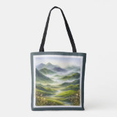 Tote Bag Esthétique des Highlands d'Écosse, monogramme mode (Dos)