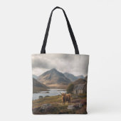 Tote Bag Esthétique des Highlands d'Écosse, monogramme mode (Dos)