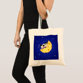 Tote Bag Et la vache s'est cognée sur la lune au fromage (Devant (produit))