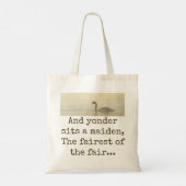 Tote Bag Et Yonder S'Assied Un Maiden - Citation De Beauté (Dos)