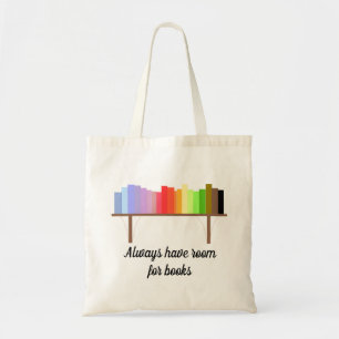 Tote Bag Étagère de lecture colorée