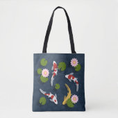 Tote Bag Étang japonais de poissons Koi (Devant)