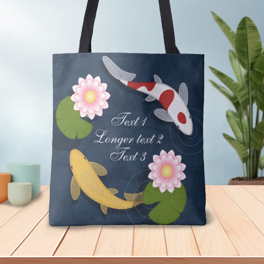 Tote Bag Étang japonais de poissons Koi