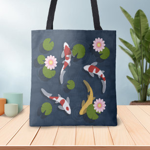 Tote Bag Étang japonais de poissons Koi
