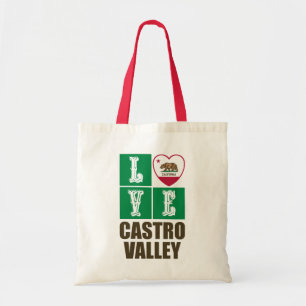 Tote Bag Etat de Californie Drapeau Coeur Castro Valley