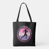 Tote Bag État d'esprit de course - Citation d'endurance de  (Dos)