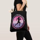 Tote Bag État d'esprit de course - Citation d'endurance de  (De près)