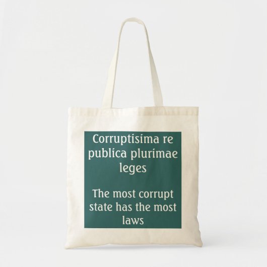 Tote Bag Etat le plus corrompu - Terence (Devant)