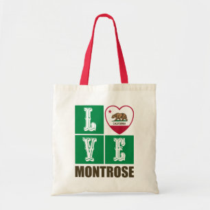 Tote Bag États de Californie Drapeau Coeur Montrose