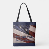 Tote Bag États-Unis Anciens combattants patriotique drapeau (Dos)