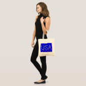Tote Bag États-Unis-brillant (Devant (modèle))