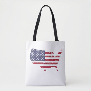 Tote Bag États-Unis d'Amérique comme drapeau américain