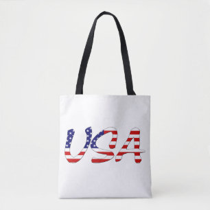 Tote Bag États-Unis écrasés par le drapeau américain