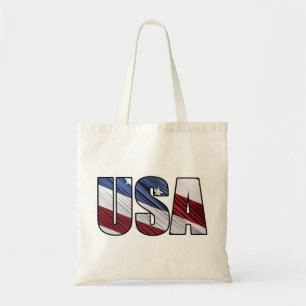Tote Bag États-Unis en rouge blanc et bleu drapeau patrioti