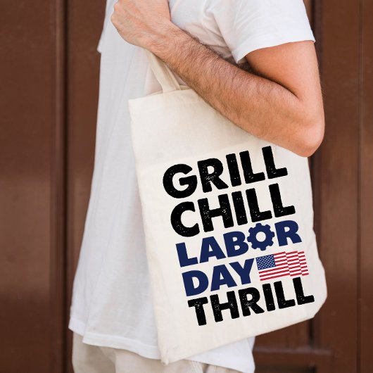 Tote Bag Etats-Unis Grill Chill Fête du Travail Thrill BBQ 