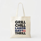 Tote Bag Etats-Unis Grill Chill Fête du Travail Thrill BBQ  (Devant)