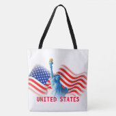 Tote Bag États-Unis Statue Of Liberty All-Over-Print (Devant)
