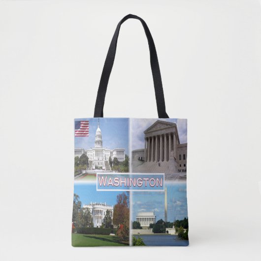 Tote Bag États-Unis Washington - Capitol - Cour suprême (Devant)