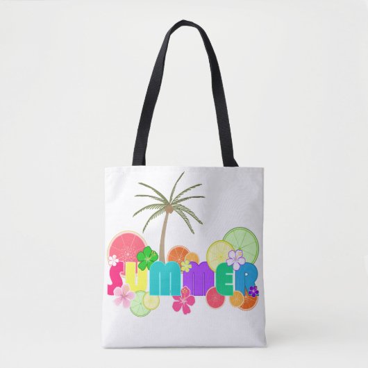 Tote Bag Été (avec palmier) (Devant)