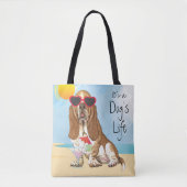 Tote Bag Été Basset Hound (Devant)