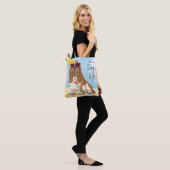 Tote Bag Été Basset Hound (Sur le modèle)