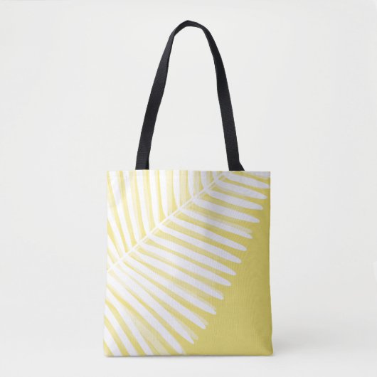 Tote Bag Été feuille tropicale monochromie (Devant)