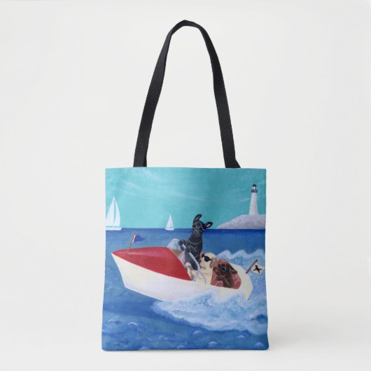 Tote Bag Été frais Labradors peignant Fourre-tout (Devant)