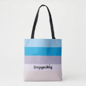 Tote Bag Eté moderne Grèves avec Monogramme (Devant)