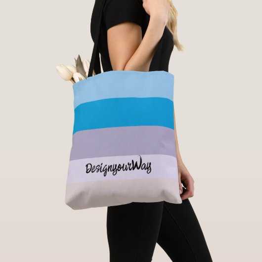 Tote Bag Eté moderne Grèves avec Monogramme (De près)