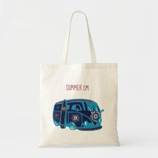 Tote Bag Été Om Hippie Van Budget Fourre-tout (Devant)