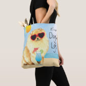 Tote Bag Été Pomeranian (De près)