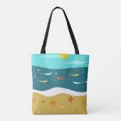 Tote Bag Été Rétro Plage Moderne du Milieu du Siècle (Dos)