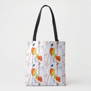 Tote Bag Été tropical Belles fleurs jaunes Design