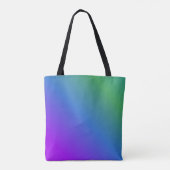 Tote Bag Été tropical (dégradé vert-bleu-violet) (Dos)