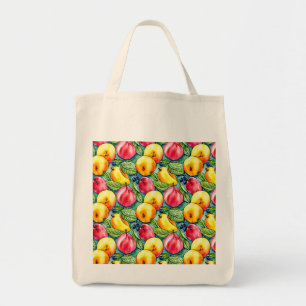 Tote Bag Eté vintage fruit aquarelle motif