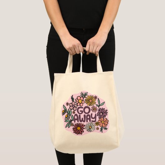 Tote Bag ÉTEINDRE Funny Floral mignon Daisy Daisy Dessin À (Devant (produit))