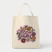 Tote Bag ÉTEINDRE Funny Floral mignon Daisy Daisy Dessin À (Devant)