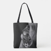 Tote Bag Éternel Bond : L'amour du lion dans les ombres (Dos)