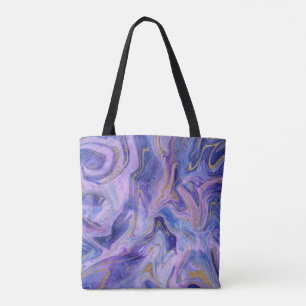 Tote Bag Ethereal Cotton Candy Marble Aquarelle Imaginaire