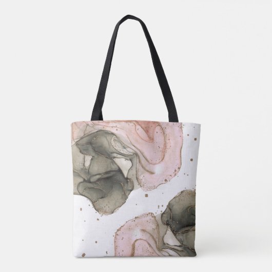 Tote Bag Ethereal Moody Black Gold Inky Imaginaire Glam (Dos)