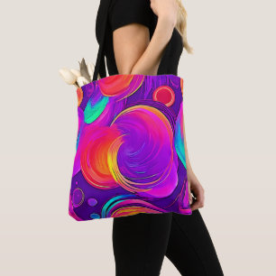 Tote Bag Ethereal Neon : Des rêves Abstraits