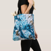 Tote Bag Ethereal Velocity: Geometric Cloud & Arrow Fusion (De près)