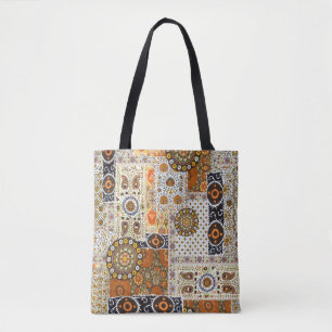 Tote Bag Ethnic Digital Abstrait : Motif sans faille