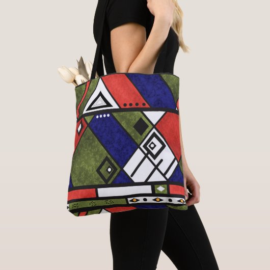 Tote Bag Ethno africain sans couture traditionnelle motif (De près)