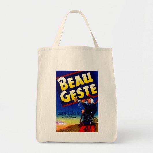 Tote Bag Étiquette Beau Geste (Devant)