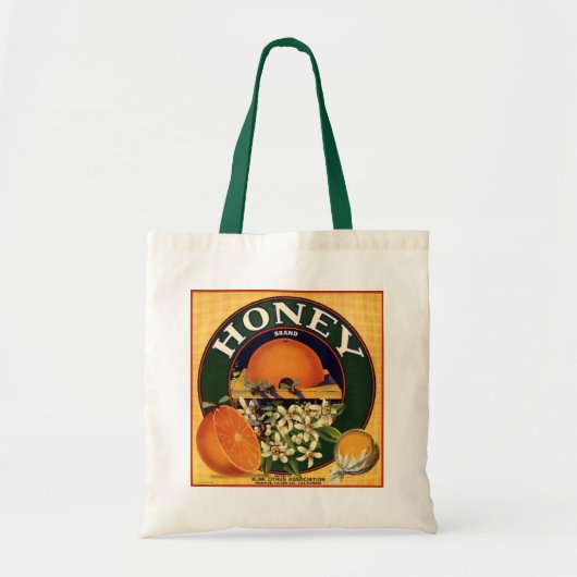 Tote Bag Étiquette Citrus de marque de miel (Devant)